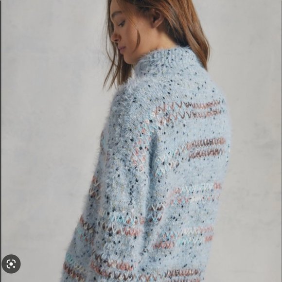 DARLA SPECKLED EYELASH TURTLENECK SWEATER anthropologie - Picture 5 of 7